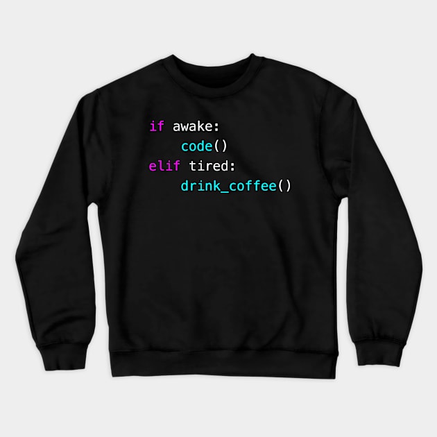 Coding Algorithm for Python Developer Crewneck Sweatshirt by PyGeek